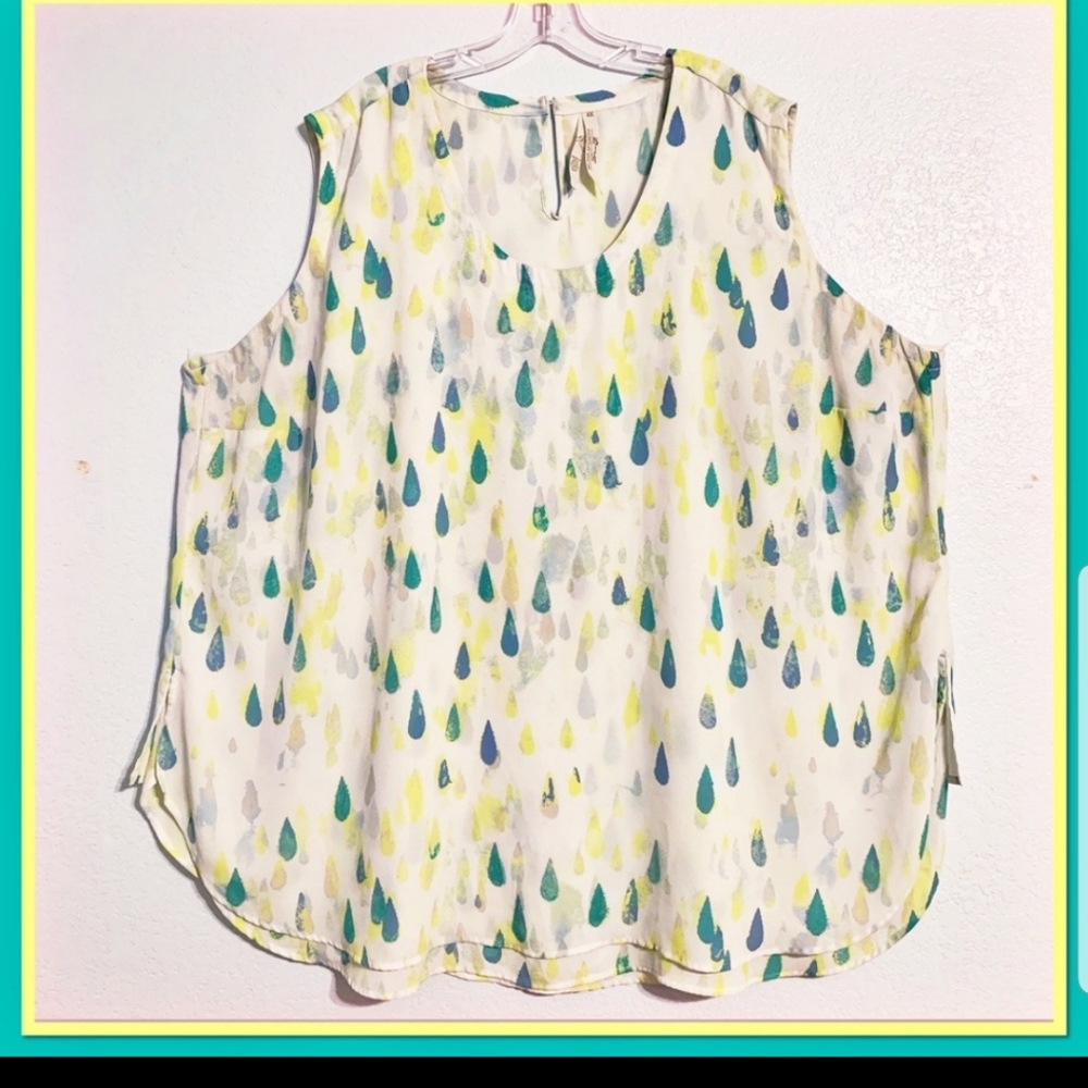 Melissa McCarthy Seven7 Raindrop Layered Tank Top